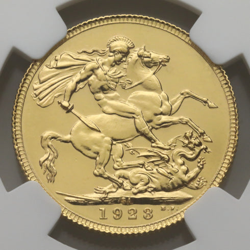 南アフリカ 1923年A ジョージ5世 ソブリン金貨(10枚セット) PF64:6381307-003